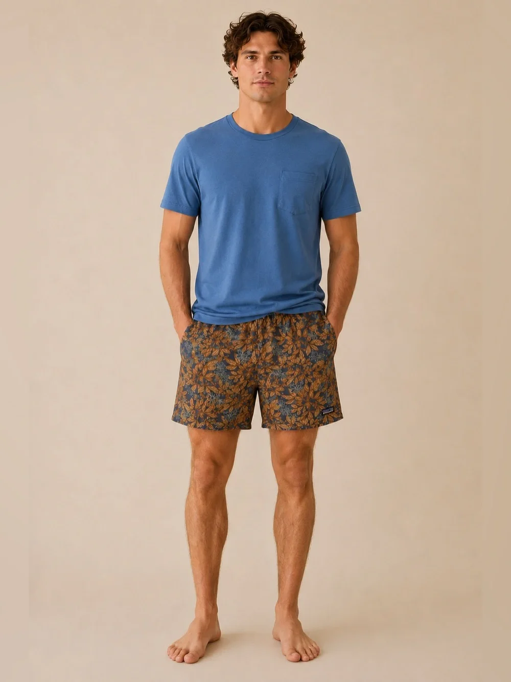 Patagonia XS‎ Board Short Mens Trunks Baggies Floral Swim Lined Drawstring Waist